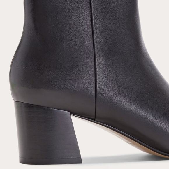 NEW Everlane The Day Sleek Black Leather Ankle Boots - Picture 6 of 15